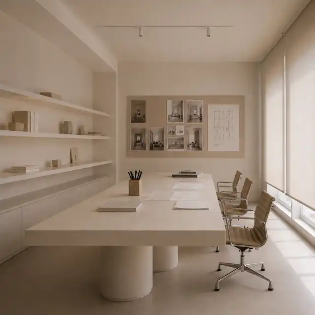 Espacio de trabajo de un proyecto de interiorismo